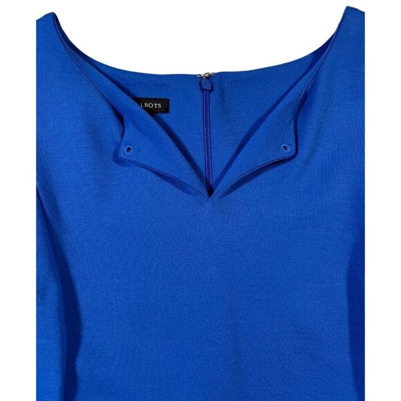 Talbots Cobalt Blue Sheath Dress w/ Back Slit – Size 14 - Picture 5 of 7